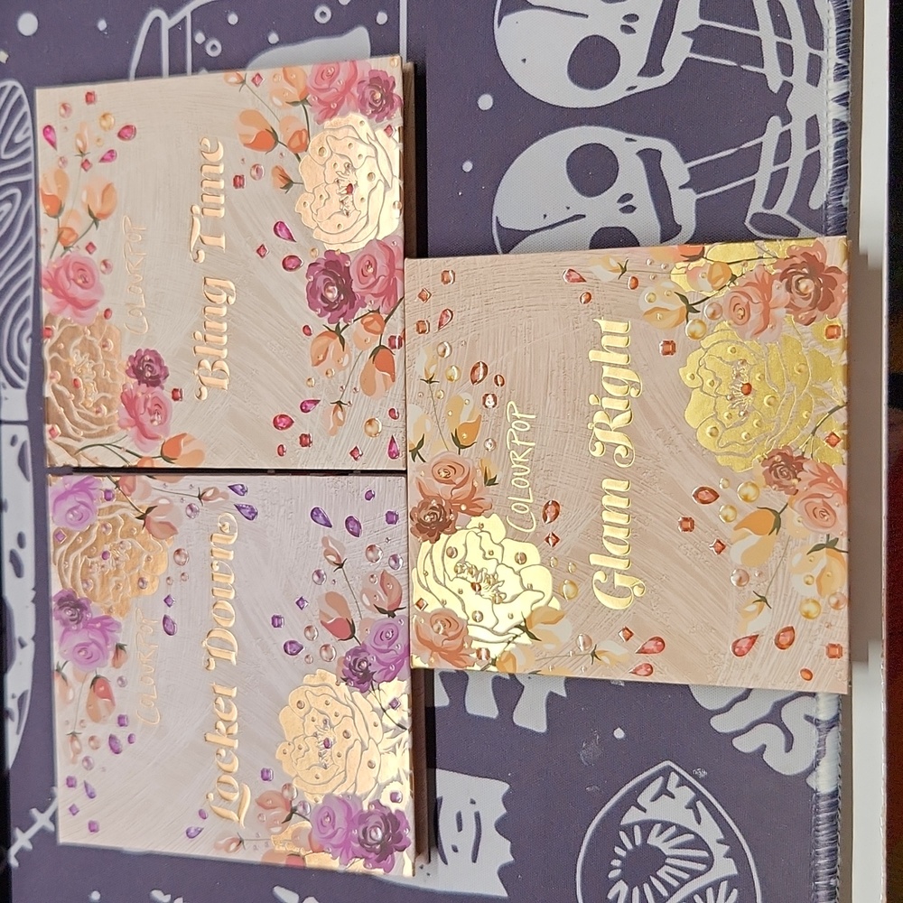 Colourpop Locket Down, Bling Time and Glam Right Palettes